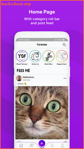 YoFamous : Brand new category based social media screenshot
