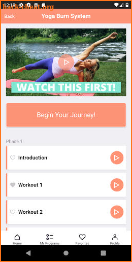 Yoga Burn App screenshot