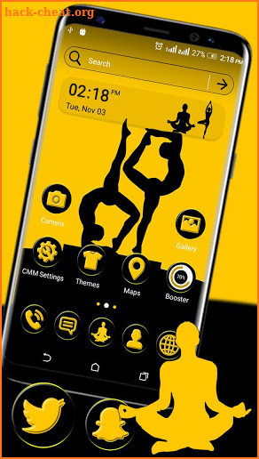 Yoga Yellow Black Theme screenshot