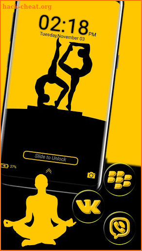 Yoga Yellow Black Theme screenshot