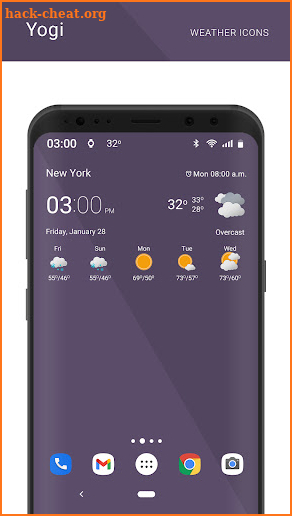 Yogi weather icons screenshot