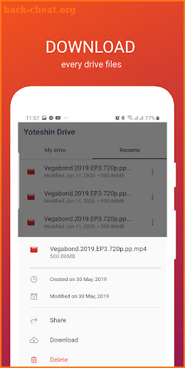 Yoteshin Drive - Cloud File Manager & Downloader screenshot