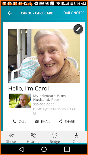 Your Care Card screenshot