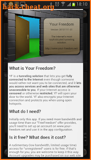Your Freedom VPN Client screenshot