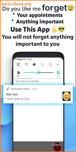Your notes on notifications screenshot