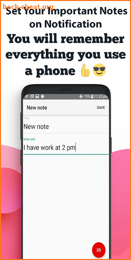 Your notes on notifications screenshot