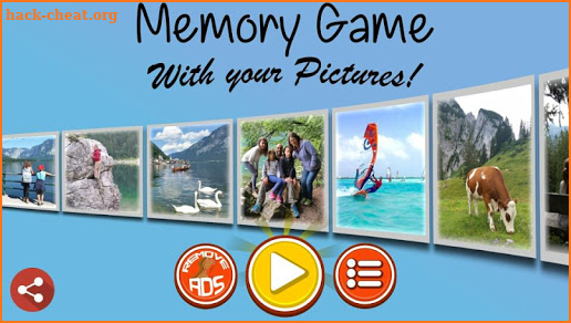 Your Pics Memory Game - No-Ads screenshot