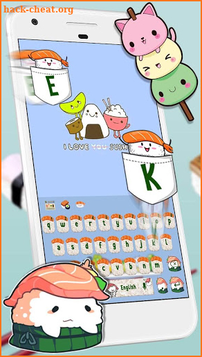 Yummy Sushi Keyboard Theme screenshot