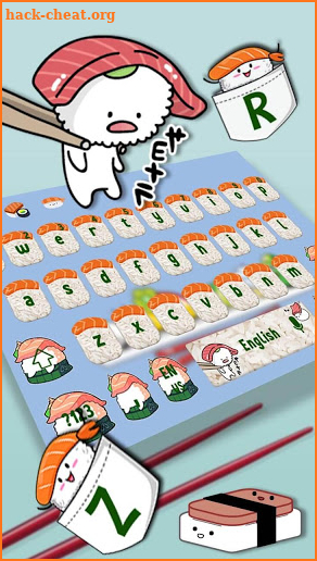 Yummy Sushi Keyboard Theme screenshot