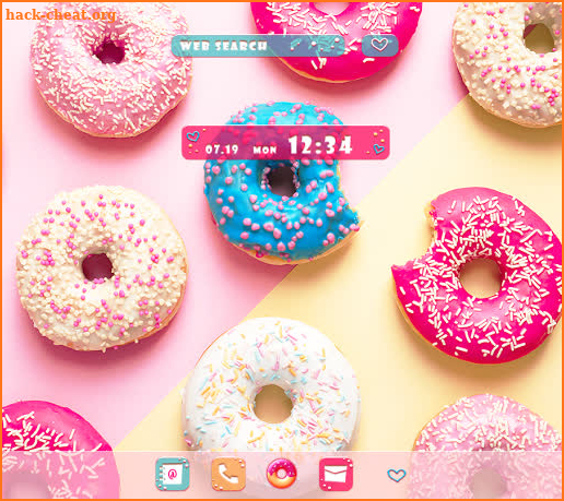 Yummy Wallpaper Colorful Donuts Theme screenshot