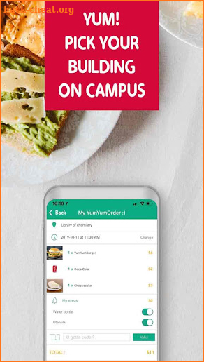 YumYumGo - On campus delivery screenshot