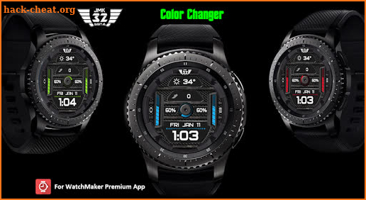 Z SHOCK 12 color changer watchface for WatchMaker screenshot