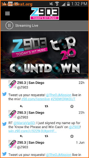 Z90.3 : San Diego CA : XHTZ fm screenshot