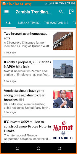 Zambia Trending News screenshot