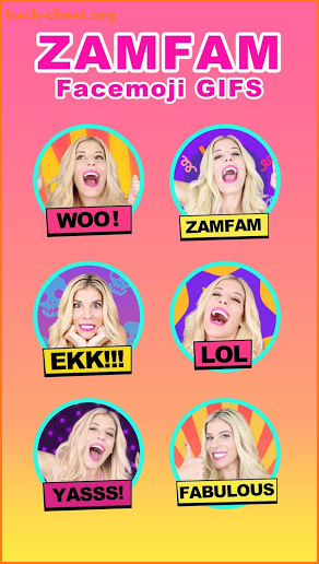 #ZAMFAM Funny GIFs by Emoji Keyboard Facemoji screenshot