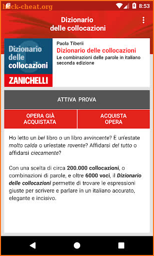 Zanichelli - Collocazioni screenshot