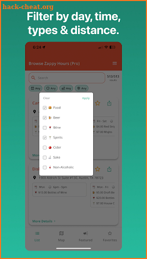 Zappy: Happy Hour Finder screenshot