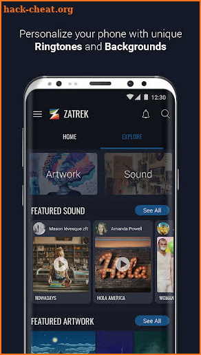 Zatrek - Art and Music (Wallpapers & Ringtones) screenshot