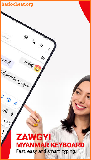 Zawgyi Myanmar keyboard - Zawgyi Typing app screenshot