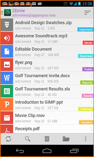 ZDrive: Zimbra Cloud Drive screenshot