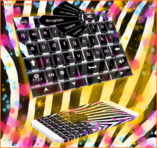 Zebra Print Keyboard Theme screenshot