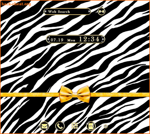 Zebra Ribbon Wallpaper screenshot