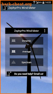 Zephyrus Pro Anemometer screenshot