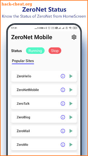ZeroNet Mobile - Open, Free and Uncensorable Sites screenshot