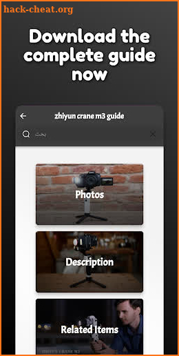 Zhiyun crane M3 guide screenshot