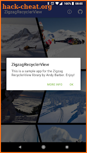 Zigzag RecyclerView Demo screenshot