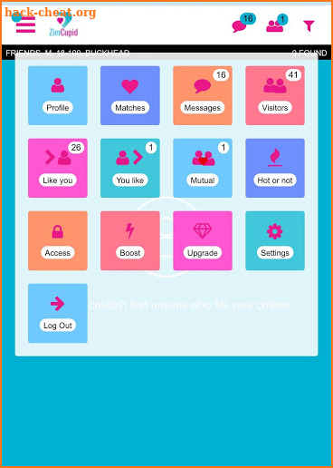 ZimCupid screenshot