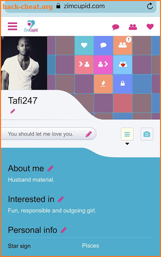 ZimCupid screenshot