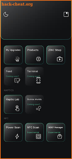 ZINC The Cyborg Dashboard screenshot