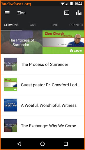 Zion Church: App screenshot