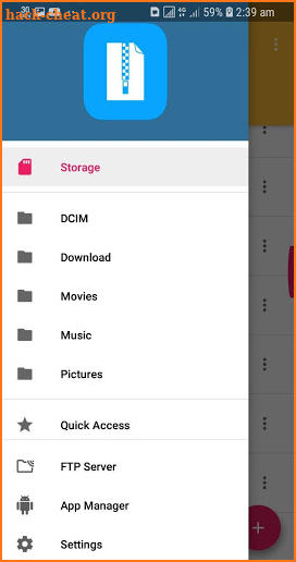 Zip file extractor for Android® screenshot