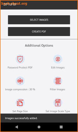 Zip to PDF Converter screenshot