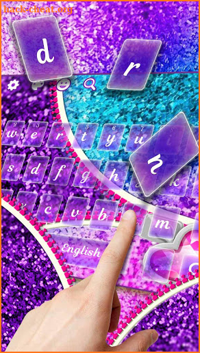 Zipper Purple Glitter Keyboard screenshot