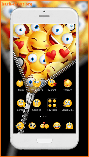 Zipper Smiley Emoji 3D Live Lock Screen Wallpapers screenshot