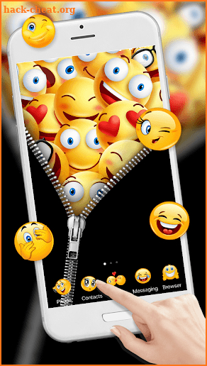 Zipper Smiley Emoji 3D Live Lock Screen Wallpapers screenshot