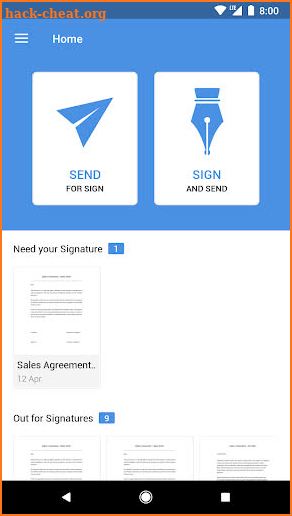 Zoho Sign - Upload, Scan and Sign Documents screenshot