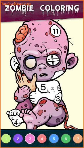Zombie Coloring - Color by Numbers & Art Books screenshot