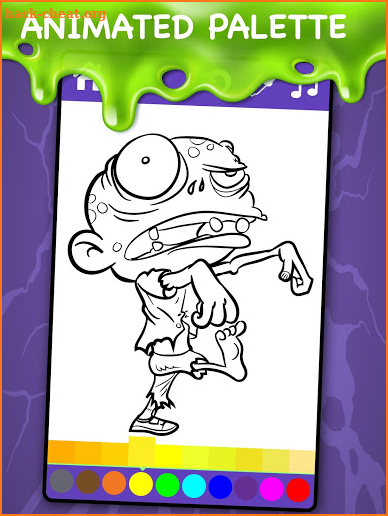 Zombie Coloring Pages with Animated Horror Effects screenshot