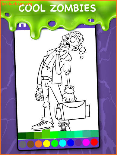 Zombie Coloring Pages with Animated Horror Effects screenshot