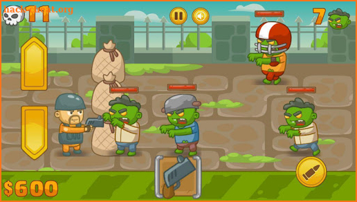 Zombie Defense - Funny game for children screenshot