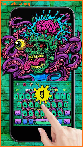 Zombie Skull Graffiti Keyboard screenshot