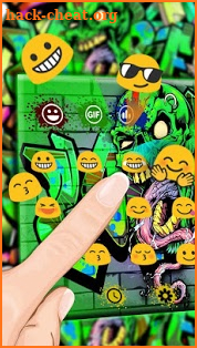 Zombie Skull Graffiti Keyboard Theme screenshot