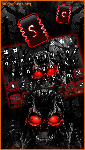 Zombie Skull Keyboard Theme screenshot