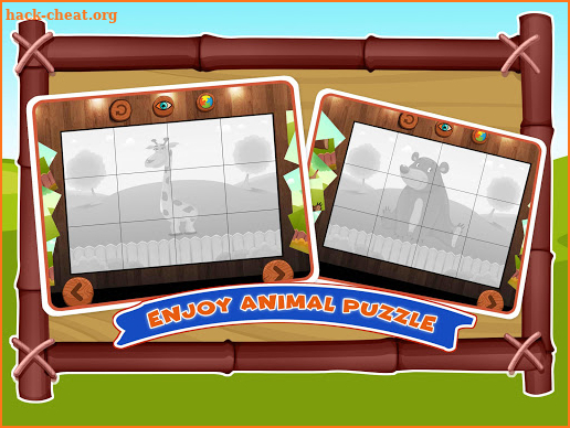Zoo Animals Sound Kids Games - Name Color Puzzle screenshot
