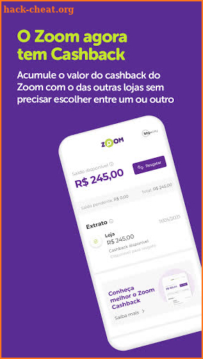 Zoom - Comprar com cashback screenshot