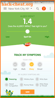 ZYRTEC® AllergyCast screenshot